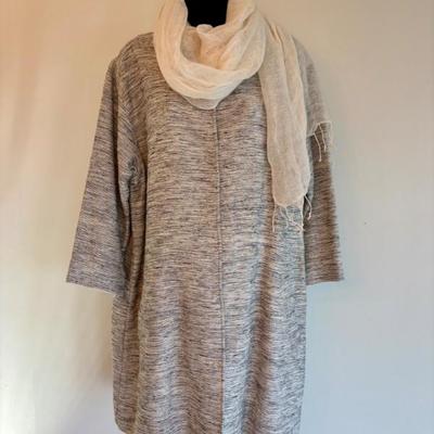 Variegated Cotton Jacket + Scarf - Eileen Fisher