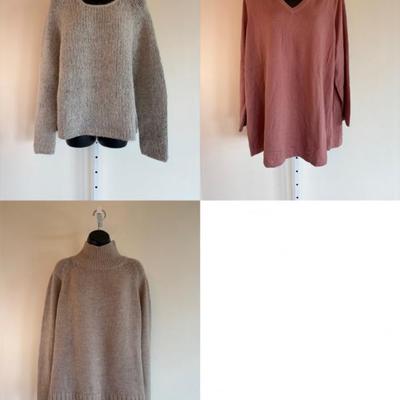 Alpaca/Wool/Cotton Sweater Trio - Garnet Hill/J. Jill/Eileen Fisher