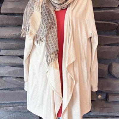 Casual Day Top,  Sweatshirt, &Jacket + Scarf - Eileen Fisher/J. Jill