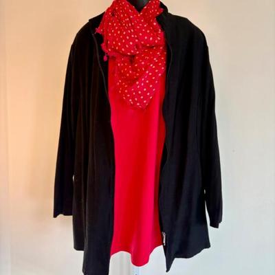 Casual Shirt & Jacket Duo + Scarf - Eileen Fisher