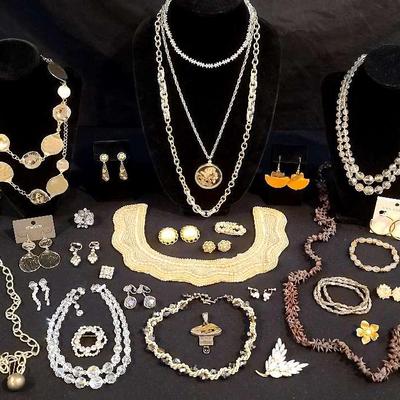 Gold Tone, Pearl And Beaded Jewelry 
