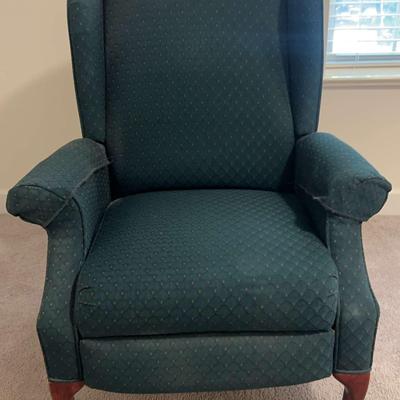 Green Wingback Reclining Chair
