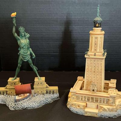 Younger & Assoc. Collectible Figurines – Colossus of Rhodes & Pharos of Alexandria