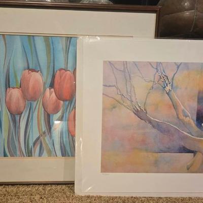 Watercolor Tulips & Print