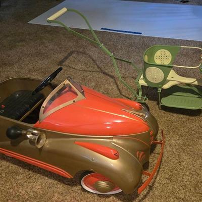 Vintage Pedal Car & Stroller