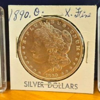Antique 1890 Silver Dollar Coins