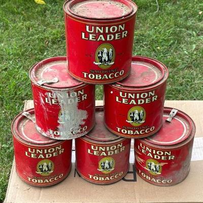 Union Leader Tobacco tins