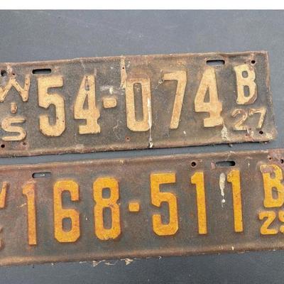 antique license plates
