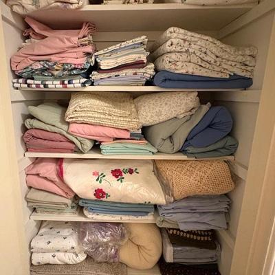 Assorted Linen Closet-Bath, Bed & Dining 