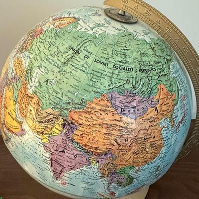 Vintage Replogle World Nation Series Globe 