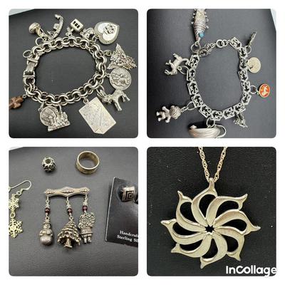 Vintage Sterling Silver Jewelry Collection 