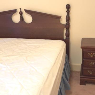 Queen Size Headboard, Mirror & Night Stand