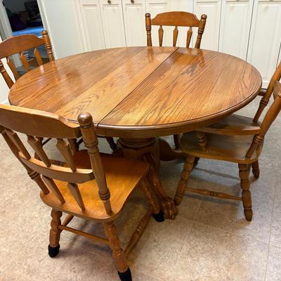 Oak Dining Table & 4 Chairs