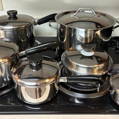 Assorted Revere Ware Pots & Pans