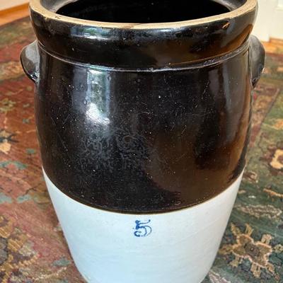 5 Gallon Stoneware Butter Churn Crock 