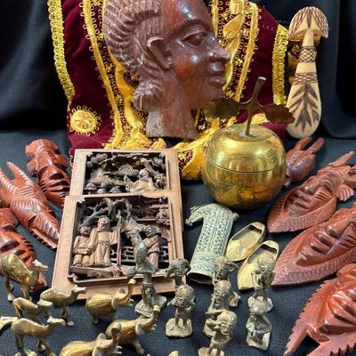 African Art, Brass, Wood Carved Masks & More
