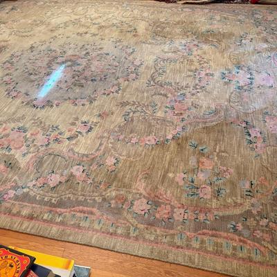 Hand Knotted Area Rug Floral 9’2x12’2”