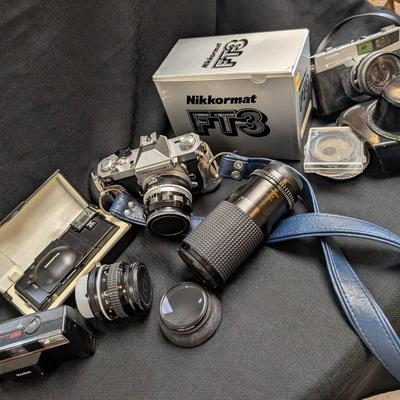 Film Camera Lot w/ Nikon Nikkormat FT3