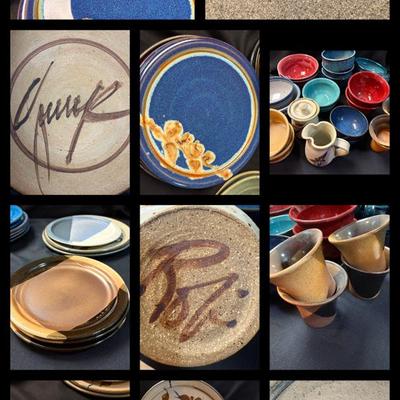 Collection Of Various Art Studio Pottery Plates, Bowls