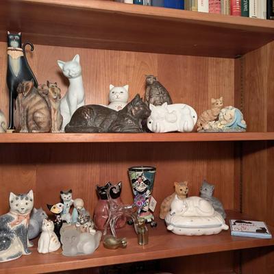 Assortment Of Cat Figurines...Murano, Jim Shore