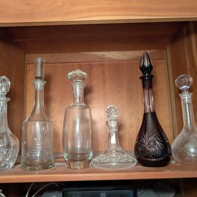 Group Of Crystal Decanters 