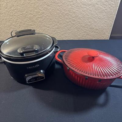 Rival Crockpot and Paula Deen Cookware Enameled Cast Iron Oval Casserole