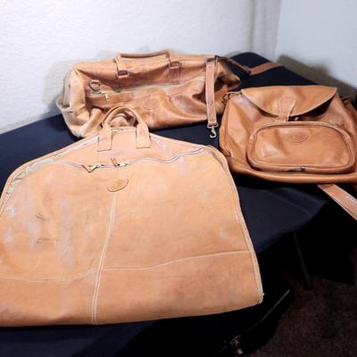 Colombian Bags Co. Tan Leather Traveler Set 