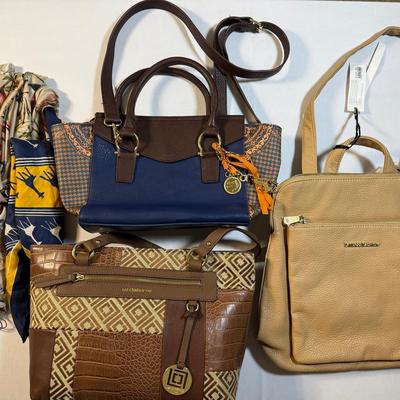 Designer-Inspired Handbags & Scarves Lot