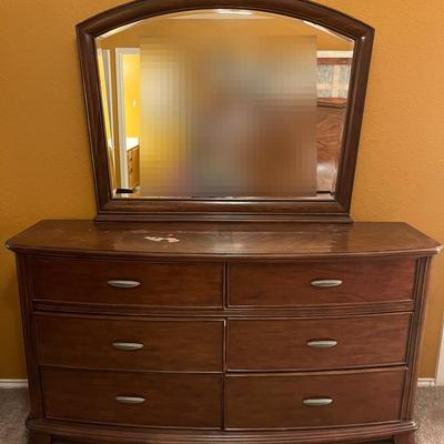 Indonesian Wood Dresser w/ Mirror