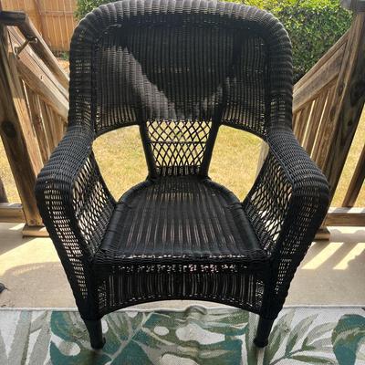Wicker Look Plastic And Metal Armchair (2 of 2)