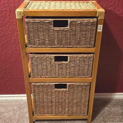 Wooden/Wicker Storage Basket (2 of 2)