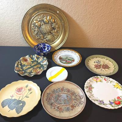 Colorful Ceramic & Metal Decorative Plates
