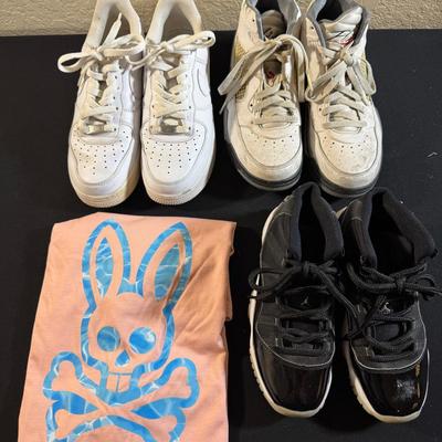 Nike Air Jordans (Youth Sizes) + Psycho Bunny T-Shirt