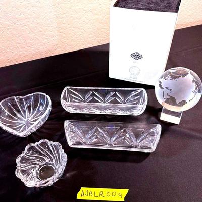 Cut Crystal & Glass Accent Lot with Shannon by Godinger Globe