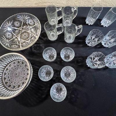 Elegant Glassware Lot: Bowls & Drinkware