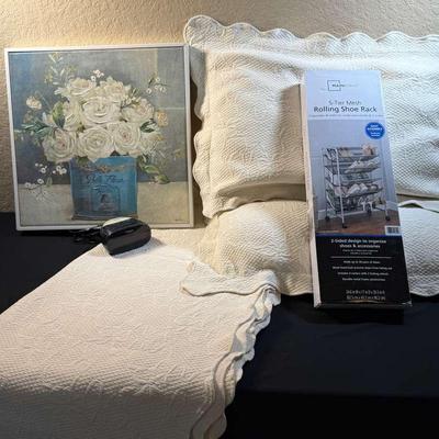 Elegant Bedroom Starter Set: Coverlet w/Shams and Accessories