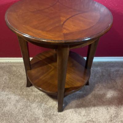 In the Style of Mid-Century Modern Round Side Table #2