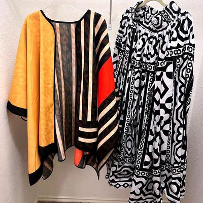 Bold & Stylish Poncho + Maxi Skirt