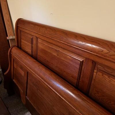 Sale Photo Thumbnail #11: Solid oak queen bed frame 