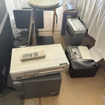 Printer, tv, shredder, dvd player