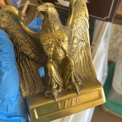 2 American Eagle bookends
