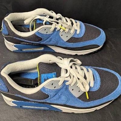 Nike Air Max 90 " Blue/Gray/White/ Neon Yellow" Size 11