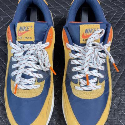 Nike Air Max 90s Tan Blue And Orange Detail Sneakers - Size 11 