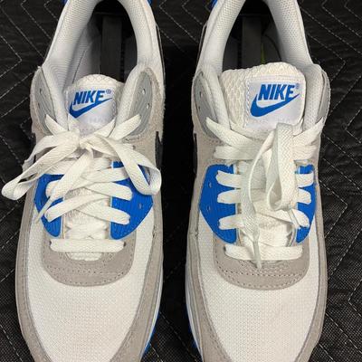 Nike Air Max 1 White And Blue Detail Sneakers - Size 11 