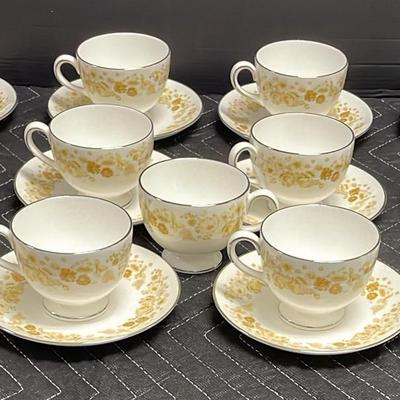 WEDGEWOOD Mimosa Teacups & Saucers