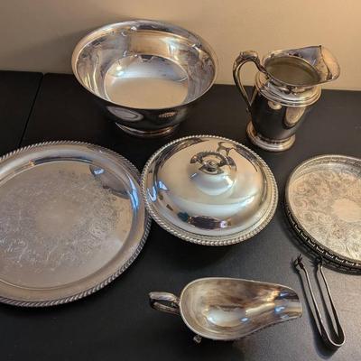 Vintage Silver-Plated Serving Set – 7 Pieces