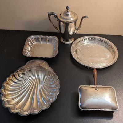 Vintage Silver-Plated Serving Set – 5 Pieces