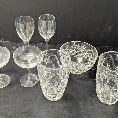 Mixed Lot of Vintage Crystal & Glassware Including Webb Cornett