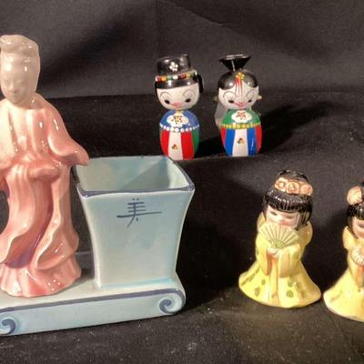 Kokeshi dolls/Asian Woman Vase/ S&P Geishas