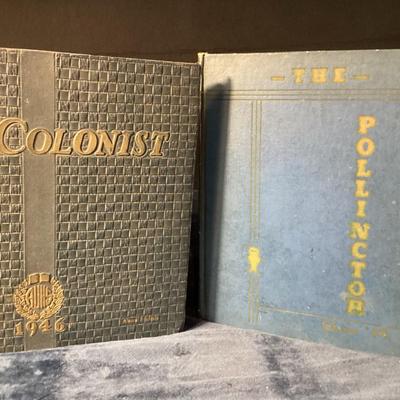 "The Colonist" Yearbook and "The Pollinctor."  